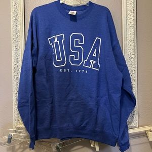 NWOT USA Cobalt Blue Sweatshirt - Unisex Size XL